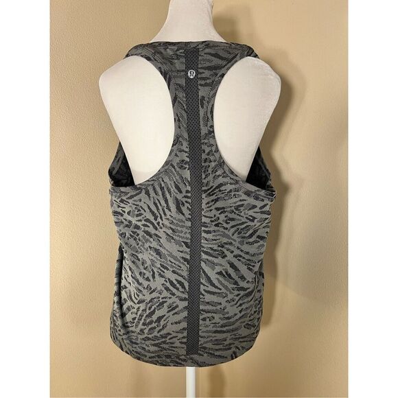 Lululemon Swiftly Tech Racerback Tank Top 2.0 Primal Clash Black Gull Gray 12 - Picture 2 of 7